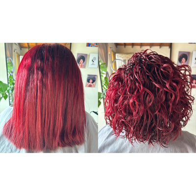 Antes después cabello rizado Swahily