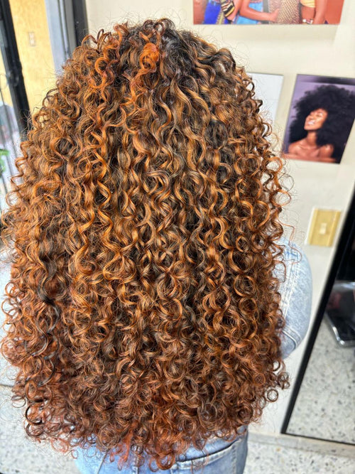 Antes después cabello rizado Swahily